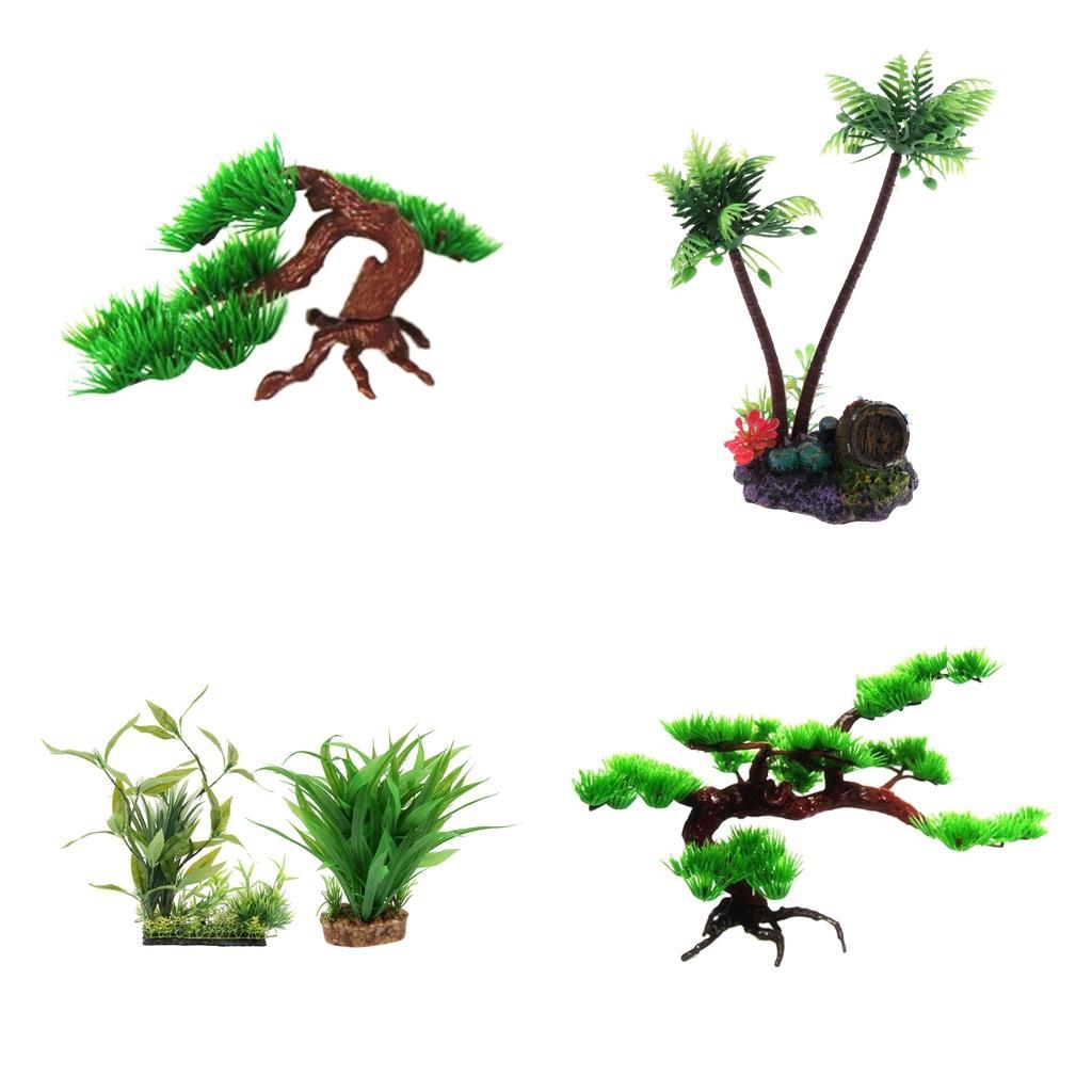 Artificial Pine Tree Plastic P - Aquarium Planted Tree ulasan dan harga
