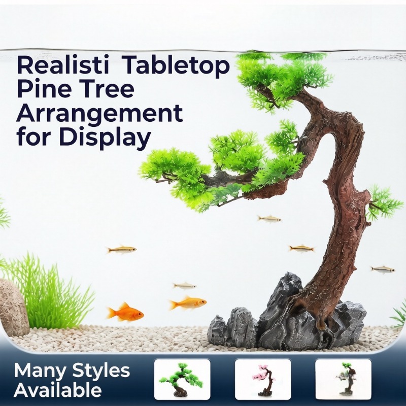 Resin Pine Tree Simulated Wate - Aquarium Planted Tree ulasan dan harga