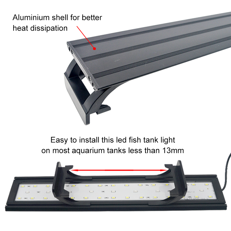 Aquarium LED Light for 16-64CM - Aquarium Plant Growth Light ulasan dan harga