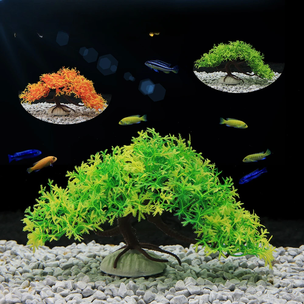 Simulation Plants Decorations  - Aquarium Planted Tree ulasan dan harga