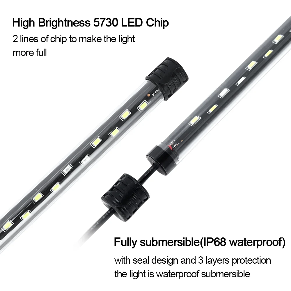 58CM  Aquarium Light LED Plant - Aquarium Plant Growth Light ulasan dan harga