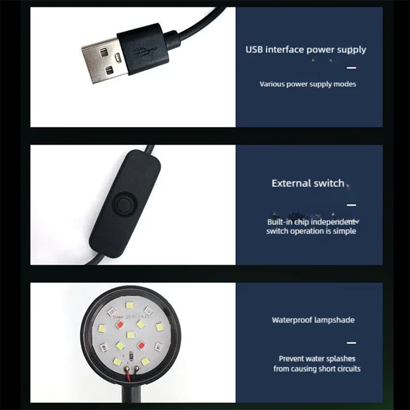 USB LED Fish Tank Clip Lamp Hi - Aquarium Plant Growth Light ulasan dan harga